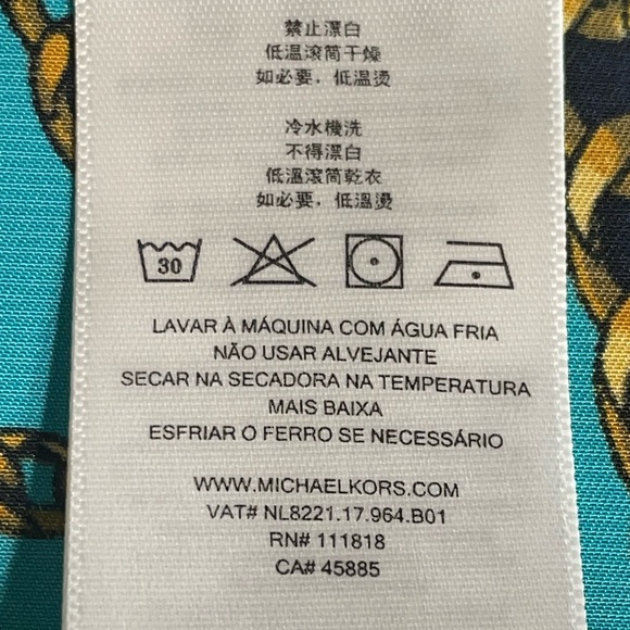 Michael Kors Draped Chain Print kimono Sz S-M - Picture 7 of 7